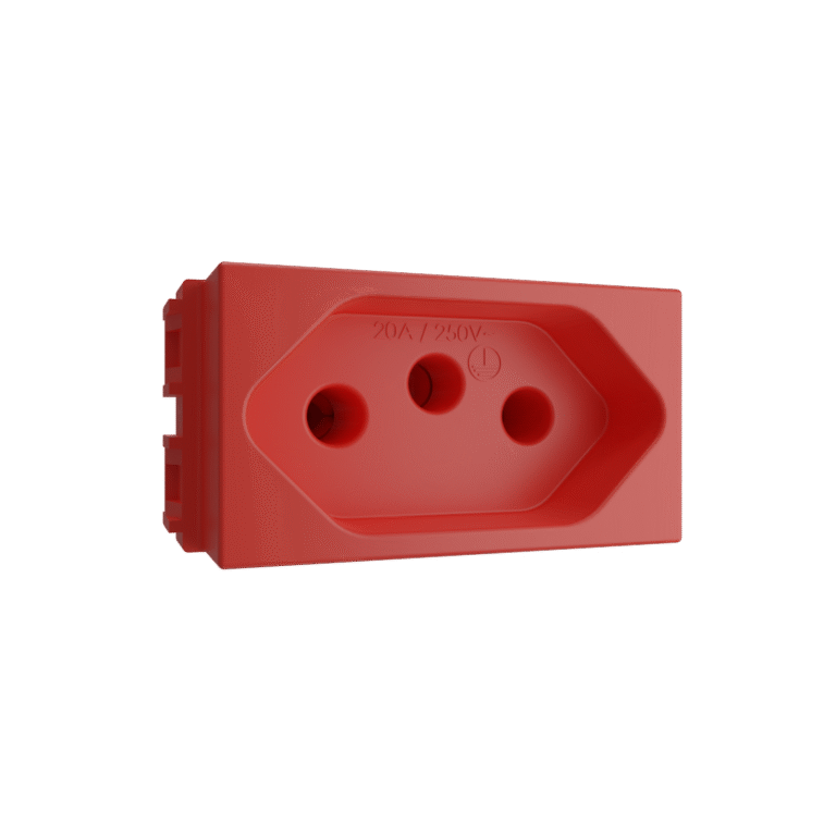 Módulo 1/3 Tomada 2P+T 20A/250V Vermelha
