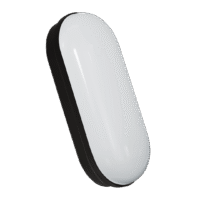 Luminária LED Oval Preta