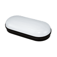 Luminária LED Oval Preta Bivolt