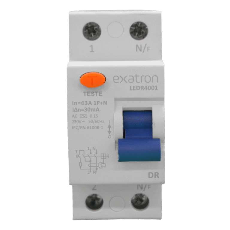 Dispositivo de proteção interruptor diferencial residual 2P 63A/30mA