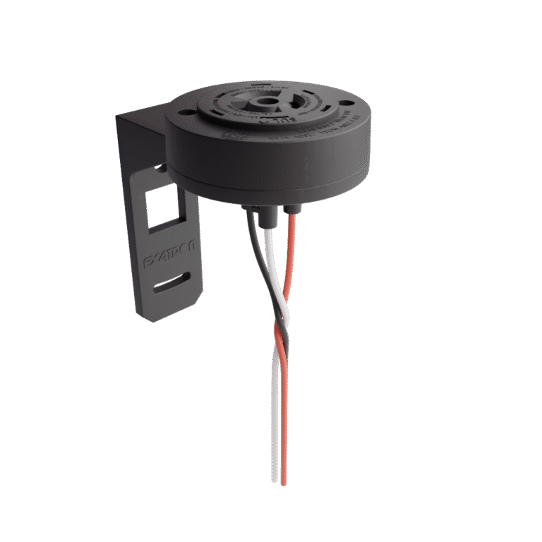 Base giratoria de 360° con soporte de plástico para relé fotoeléctrico