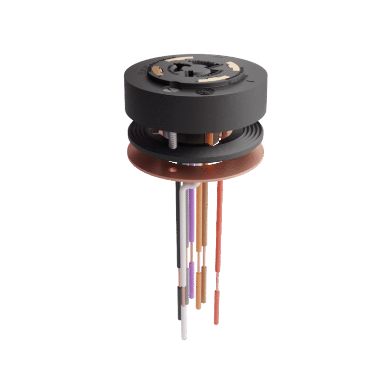 Base empotrada de 7 cables con anillo metálico para relé fotoeléctrico IP67