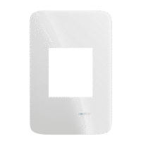 Placa de vidrio 4x2 2/3 + Soporte - Blanca