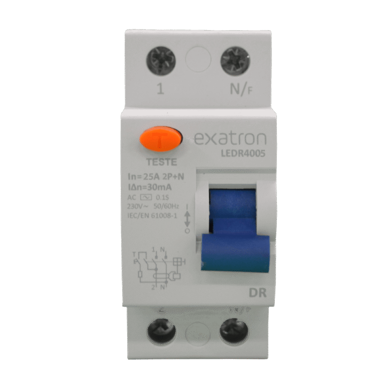 Dispositivo de proteção interruptor diferencial residual 2P 25A/30mA