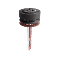 Base de empotrar con 5 hilos y aro metálico para relé fotoeléctrico.