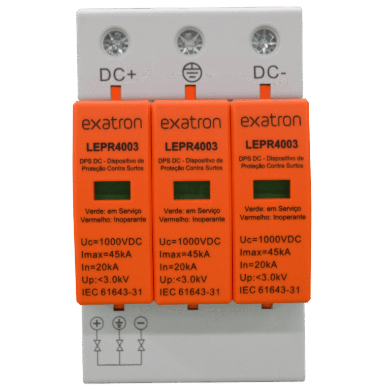 Dispositivo de proteção contra surtos - DPS 3P 45KA