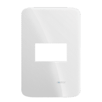 Placa de vidrio 4x2 1/3 + Soporte - Blanca