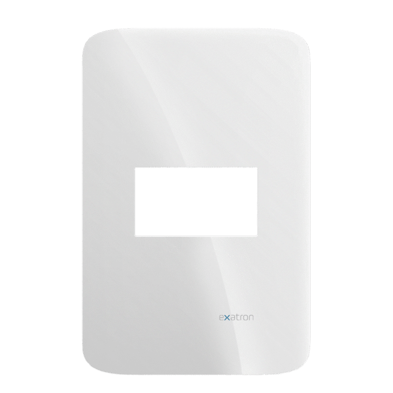 Placa Glass 4x2 1/3 + Suporte - Branco