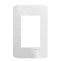 Placa de vidrio 4x2 3/3 + Soporte - Blanca