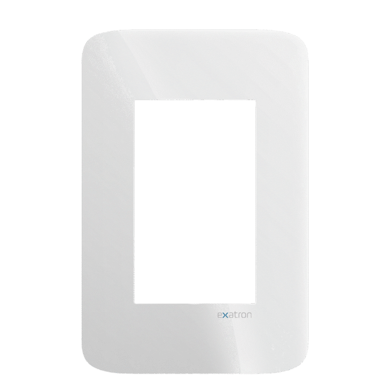 Placa Glass 4x2 3/3 + Suporte - Branco