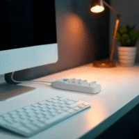 4-Outlet Power Strip - White