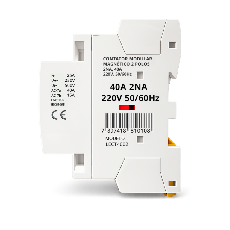Modular Control Circuit Contactor, 2 Poles, 2NO, 40A, 220V