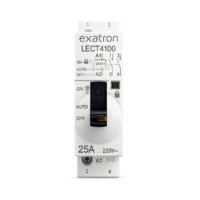 Contator Circuitos de Comando Modular com chave 2 Polos, 2NA, 25A, 220V
