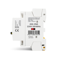 Contator Circuitos de Comando Modular com chave 2 Polos, 2NA, 40A, 220V