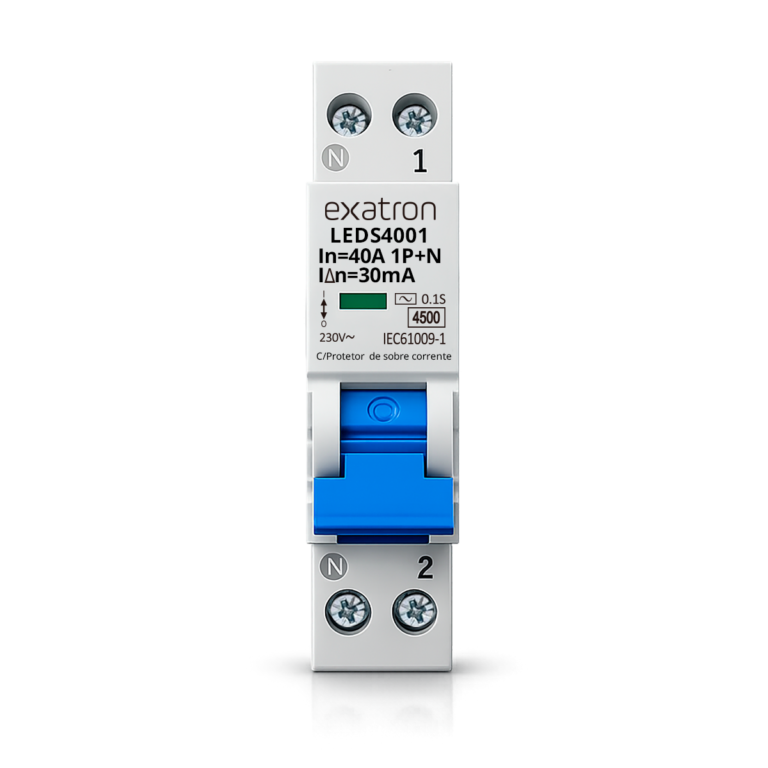 Dispositivo de proteção interruptor diferencial residual com protetor de sobre corrente 1P+N 40A/30mA